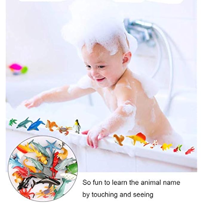 36 PACK] OCEAN SEA ANIMALS BATH TOYS FOR PARTY FAVOR SUPPLIES - 2-4 INCH RUBBER OCEAN CREATURES FIGURES WITH MARINE OCTOPUS SHARK FISH SEA LIFE FOR CHILD EDUCATION, PARTY BAG FILLER, BIRTHDAY GIFT - Image 4